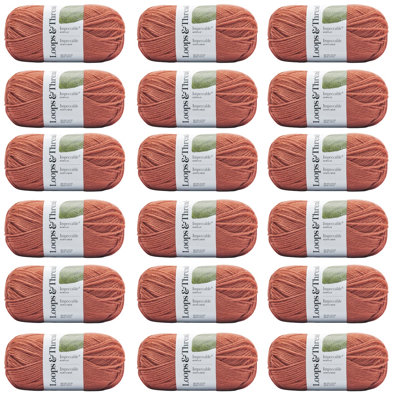 18 Pack: Impeccable® Solid Yarn by Loops & Threads®